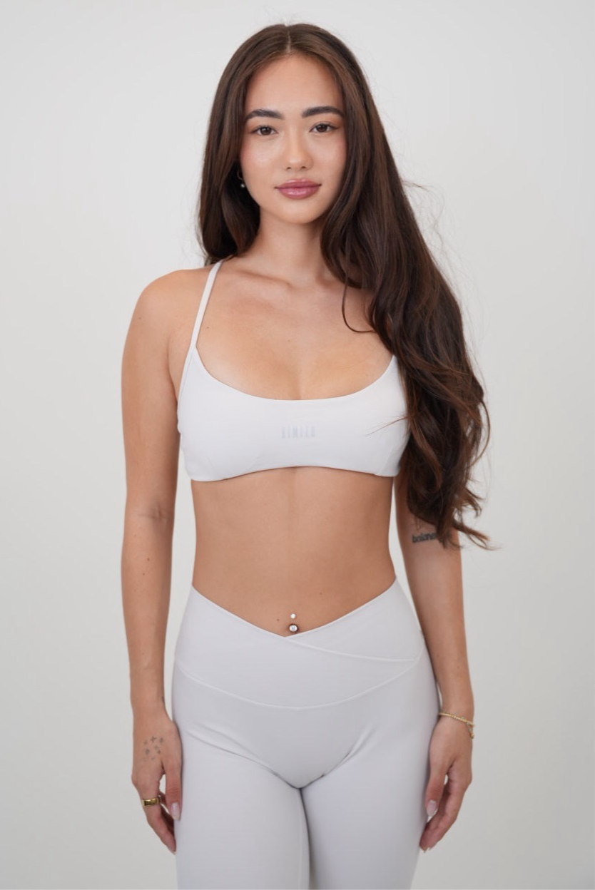 White Cross-Back Butter Soft Bra