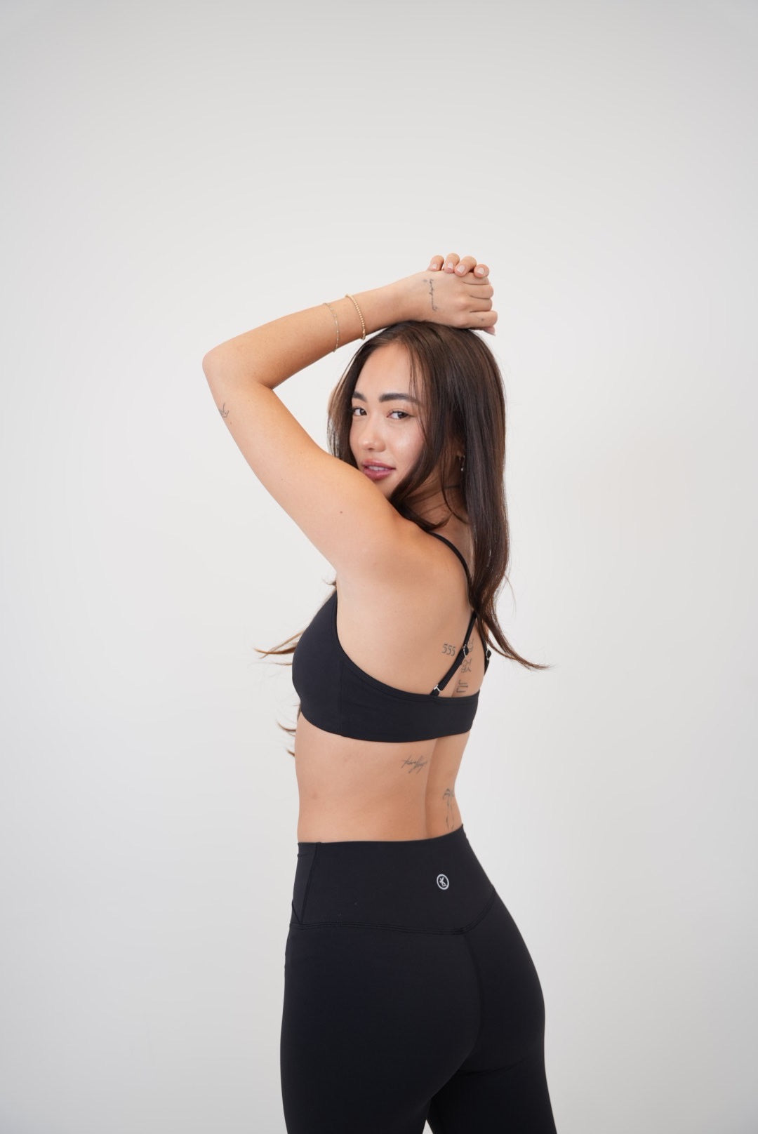 Cross-Back Black Soft Bra