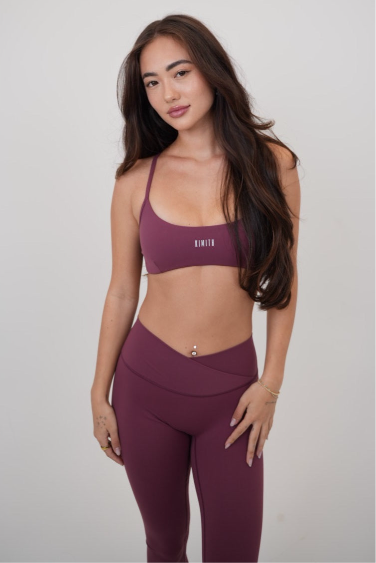 Cross-Back Purple Soft Bra